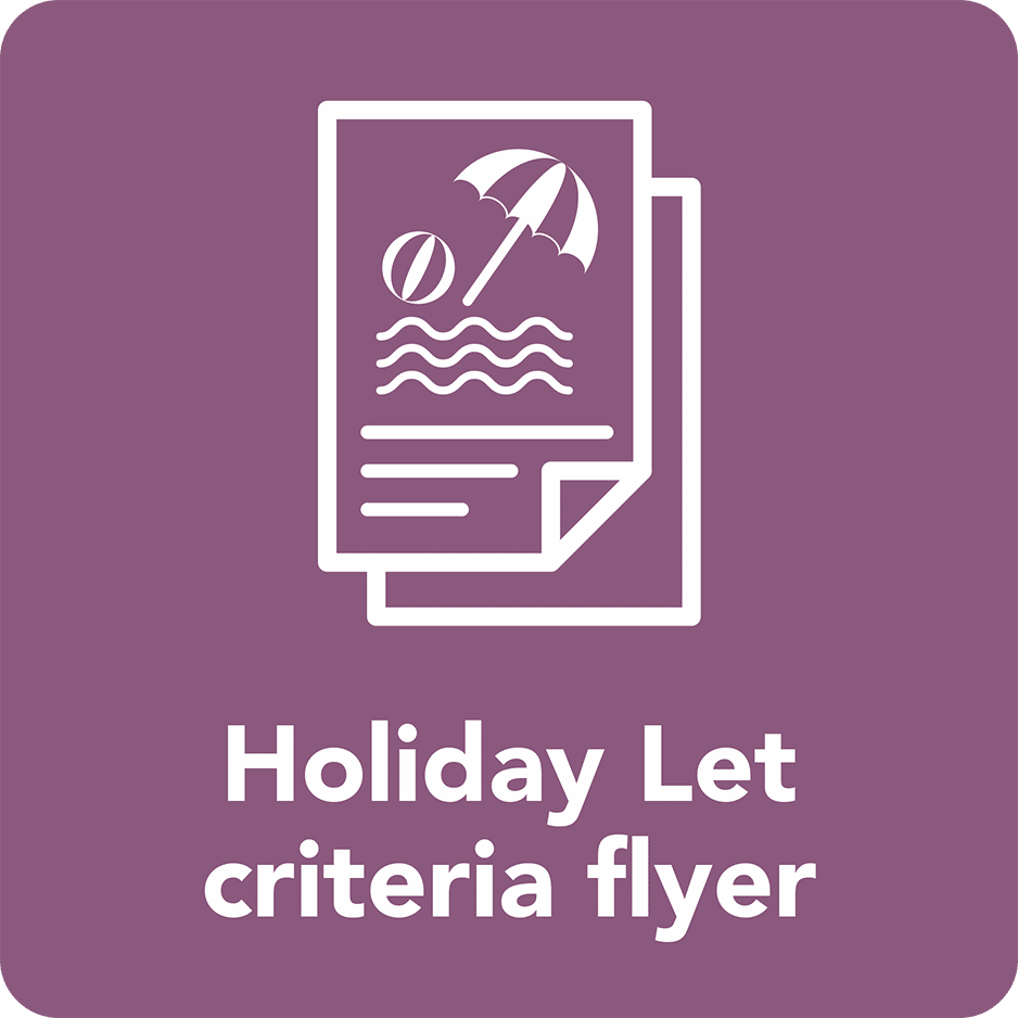 Holiday Let crtieria flyer purple
