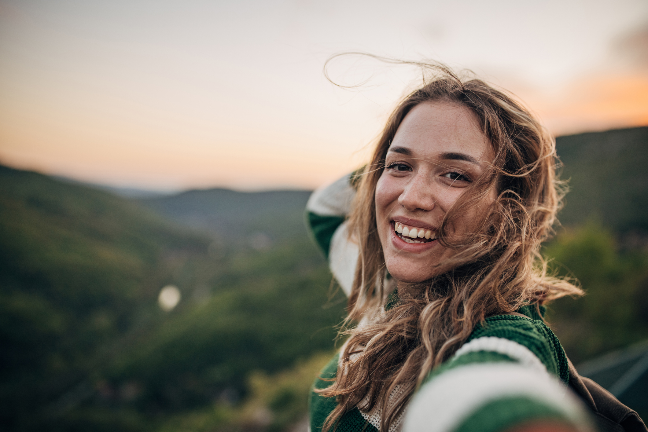 Beautiful woman in nature